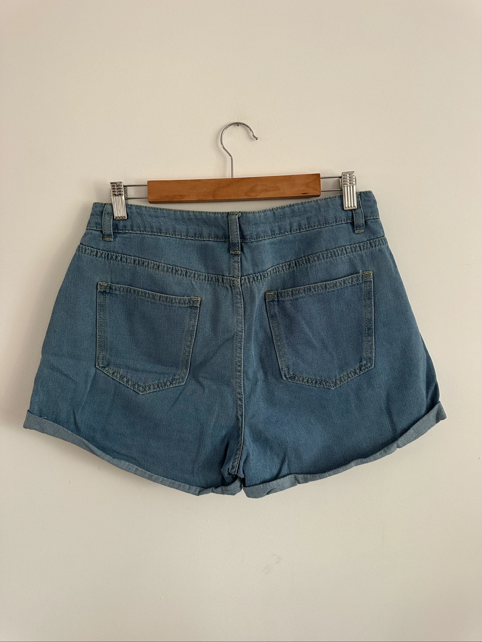  Short vaquero de tiro alto estilo Mom Shorts / Size M – photo 3